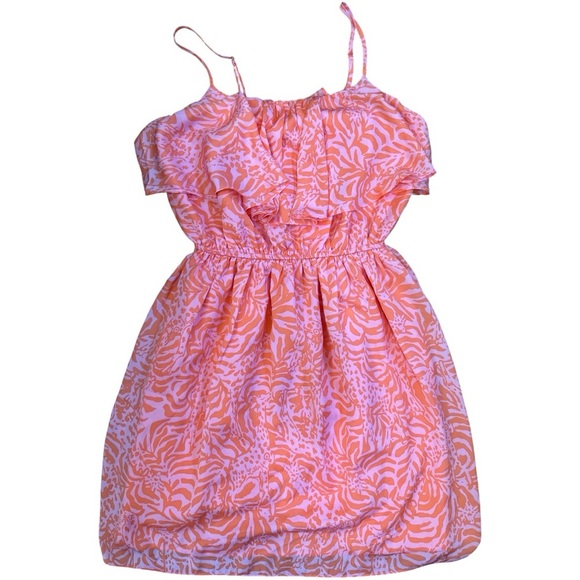 Lilly Pulitzer x Target Jungle Orange Strapless Ruffle Dress Size S NWT - Picture 13 of 15